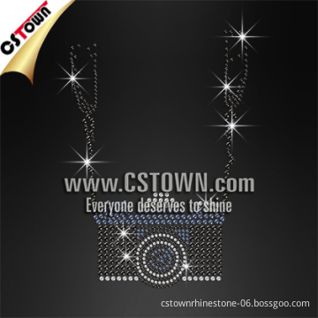 Wholesale large sized front designs iron-on rhinestones designs motifs for garments